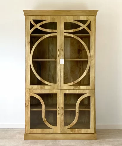 Vitrina PROVENZAL 120X50X205cm madera de mango.