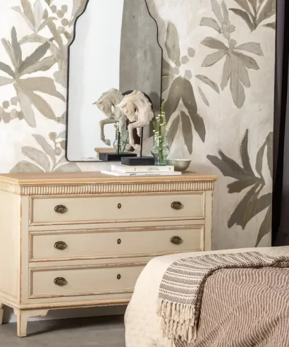 CÓMODA NATURAL-CREMA MADERA 119,50 X 44,50 X 84 CM