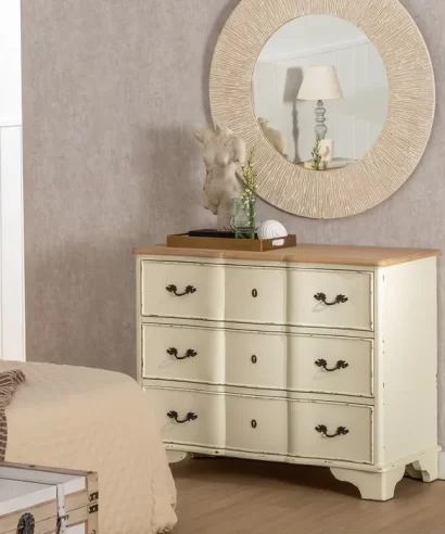 CÓMODA NATURAL-CREMA MADERA 100 X 45 X 80 CM