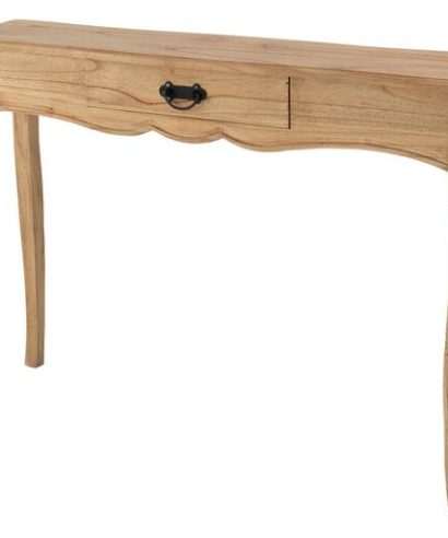 CONSOLA 1 CAJON MADERA MINDI MARRON 120x30x80 CM