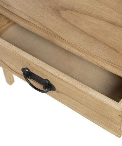 CONSOLA 1 CAJON MADERA MINDI MARRON 120x30x80 CM