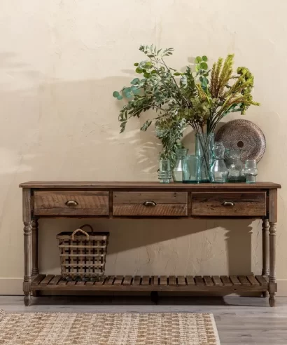 CONSOLA MADERA MARRÓN 1,84 CM