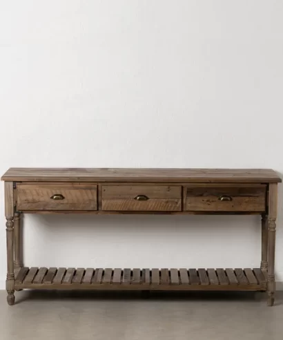 CONSOLA RECIBIDOR MADERA MARRÓN