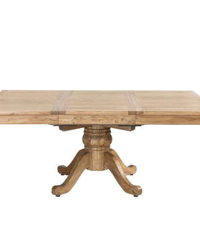 MESA COMEDOR MADERA RECICLADA 130X130X78 EXTENSIBL
